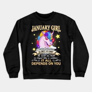 JANUARY - UNICORN GIRL- Crewneck Sweatshirt
